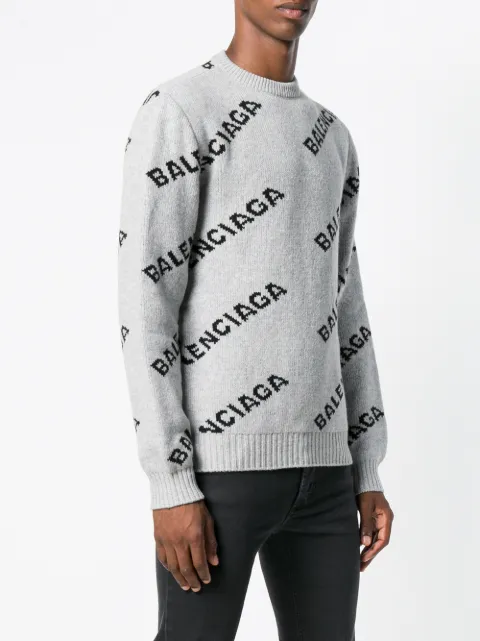 balenciaga logo sweater