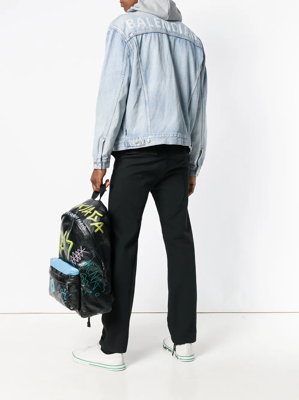 Image 2 of Balenciaga logo denim jacket