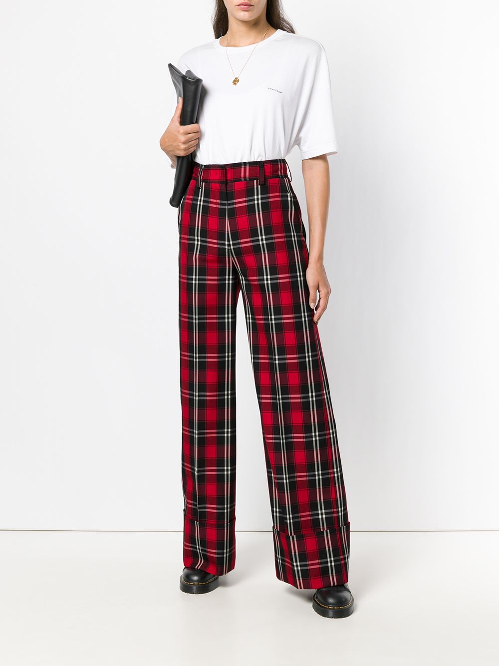 фото MSGM checked palazzo pants