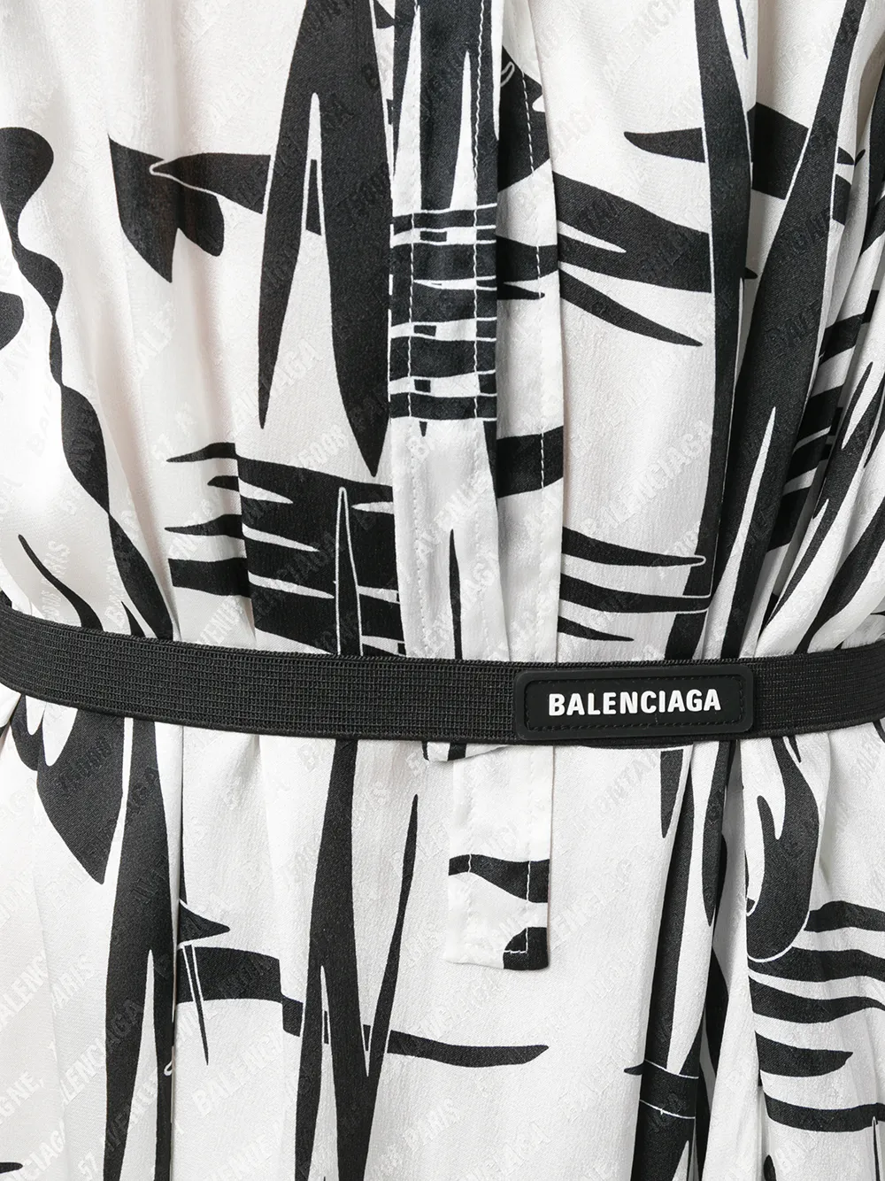 Balenciaga asymmetrische rok met grafische print Wit