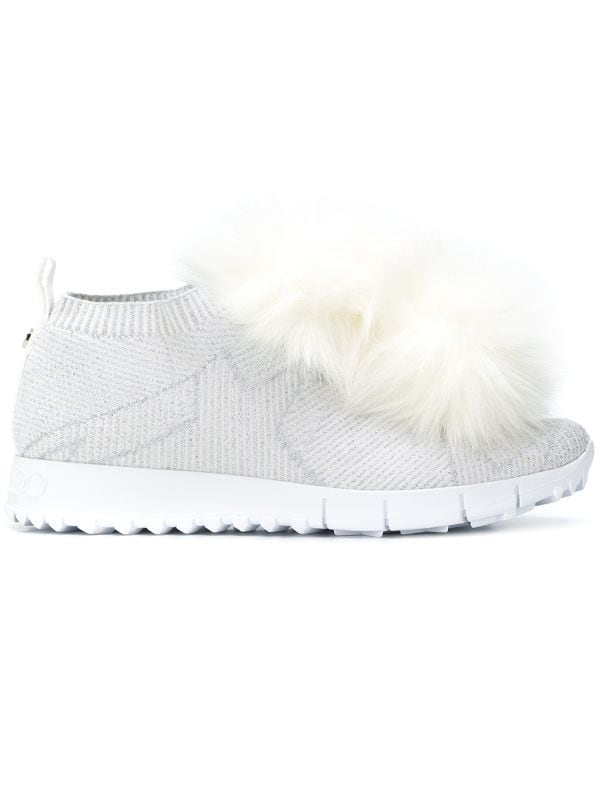 jimmy choo pom pom sneakers