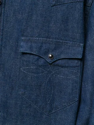 chest pocket denim shirt展示图