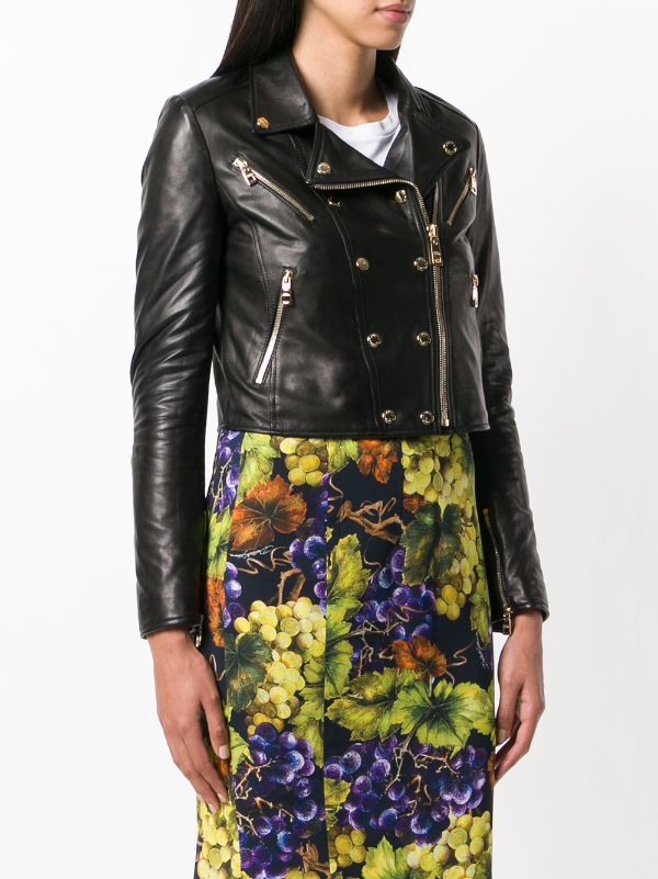 Dolce & Gabbana Zipper Trimmed Biker Jacket - Farfetch