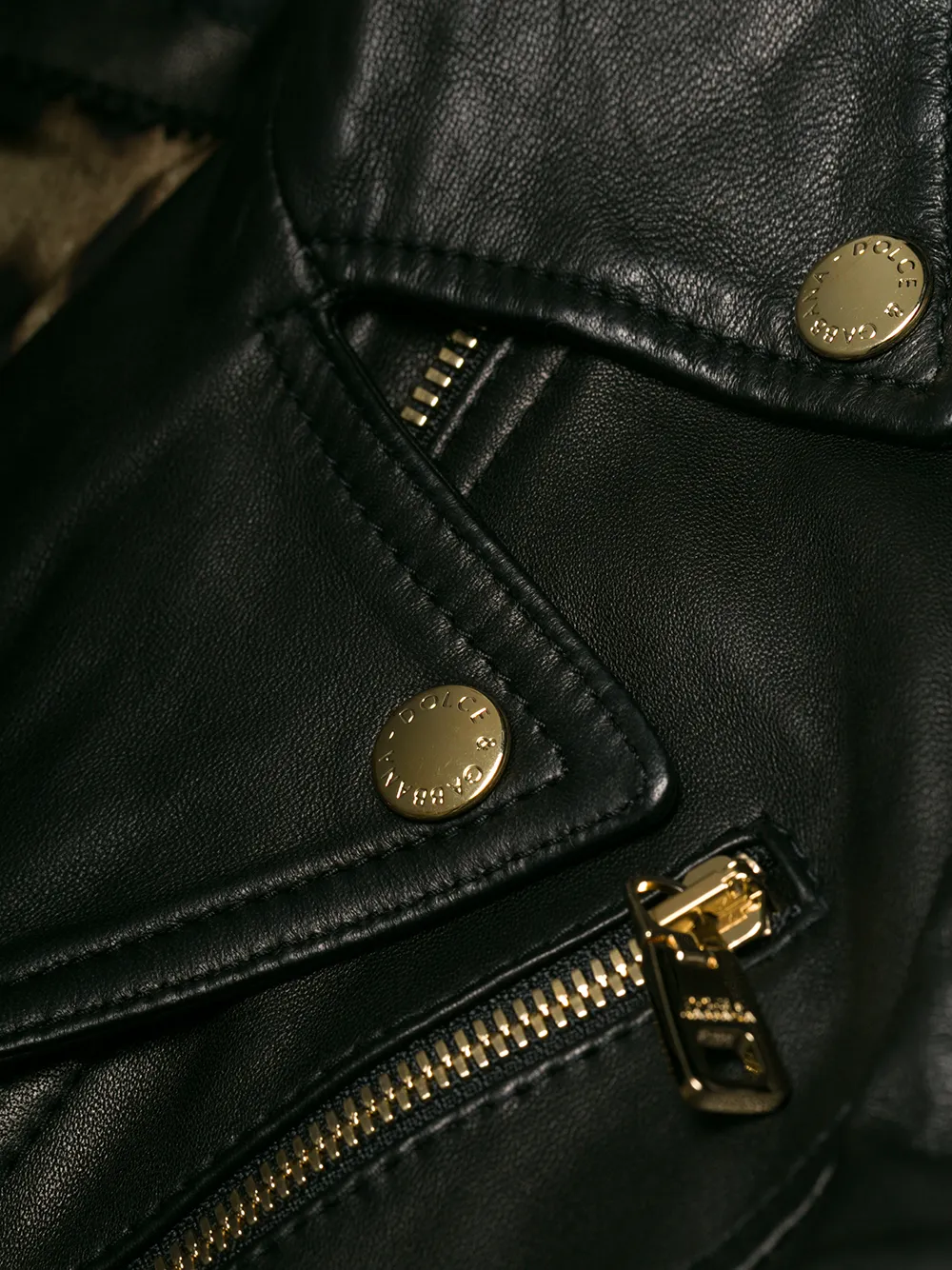 Dolce & Gabbana zipper trimmed biker jacket | Image 8