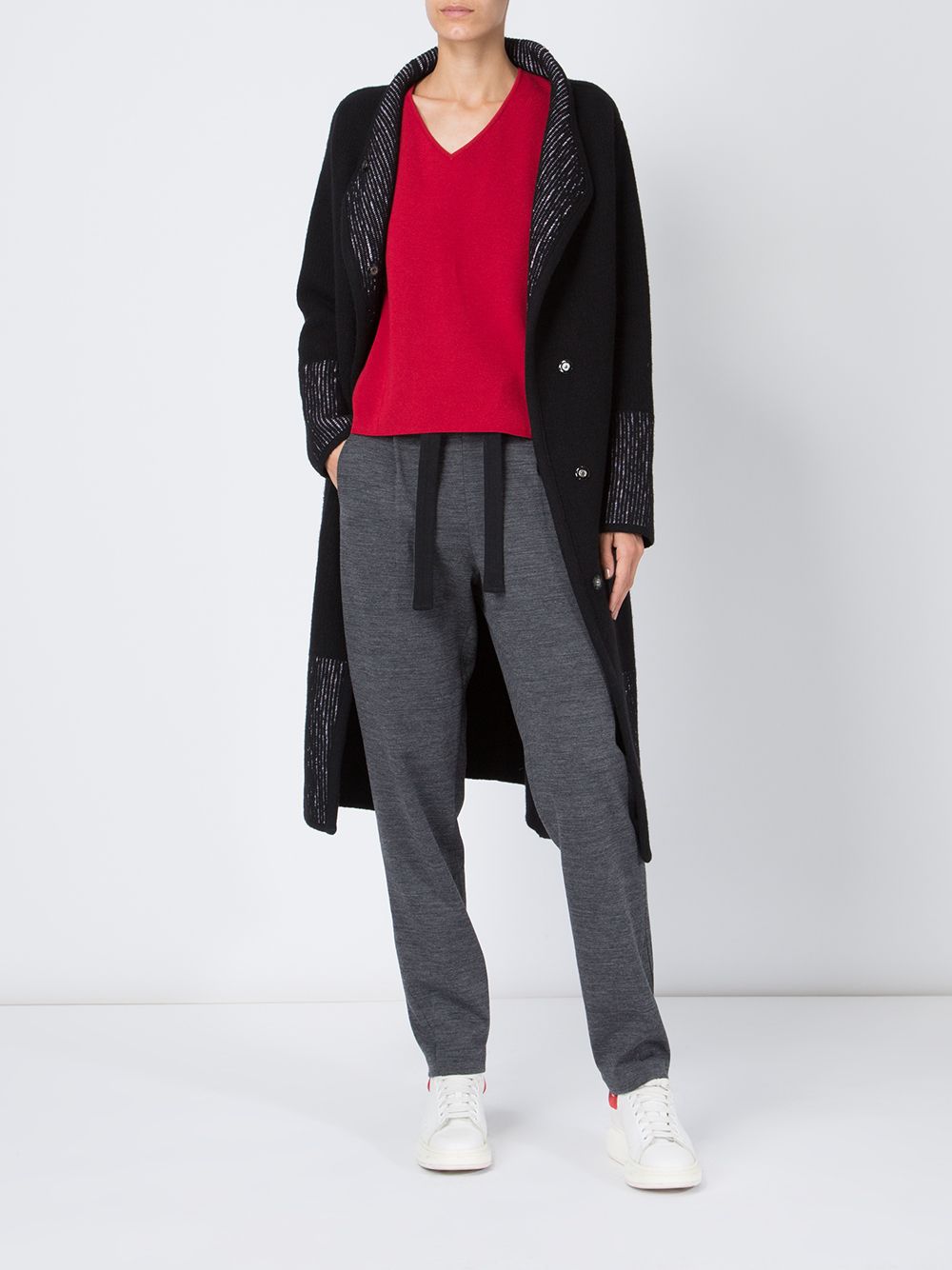 Maison Ullens Swe027swe 466 Rosso Cashmere In Red