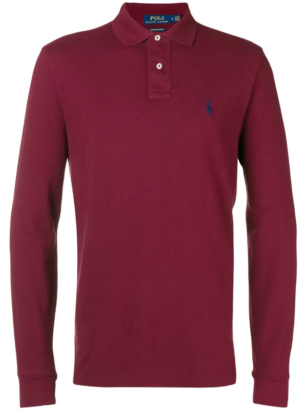 ralph lauren red long sleeve t shirt