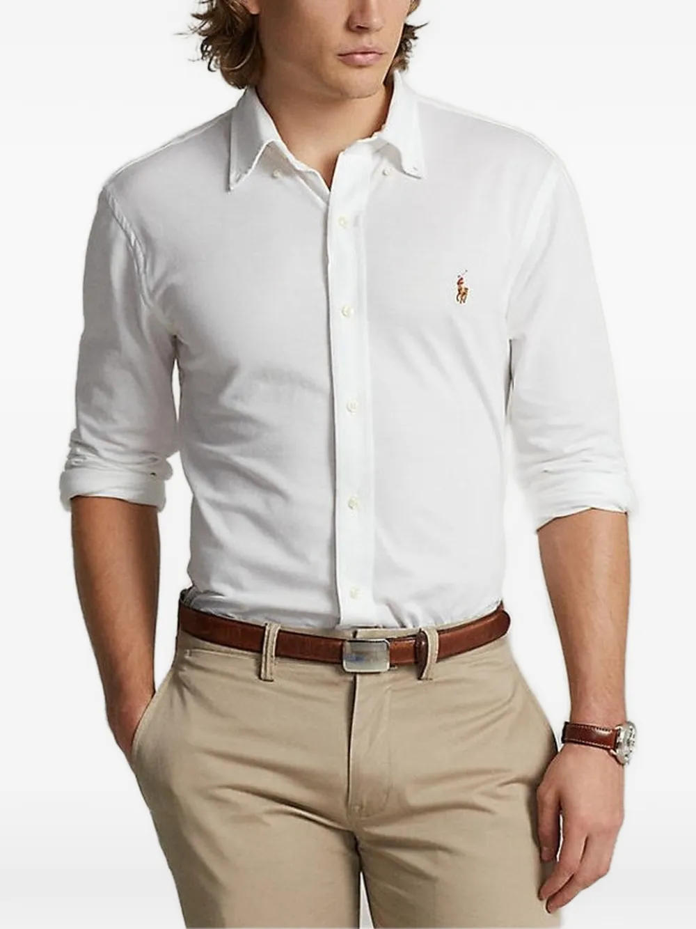 Polo Ralph Lauren chemise boutonnée à logo brodé - Blanc