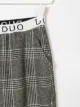 DUOltd بنطال كاروهات بجيوب