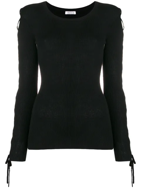P.A.R.O.S.H. laced sleeves knitted top