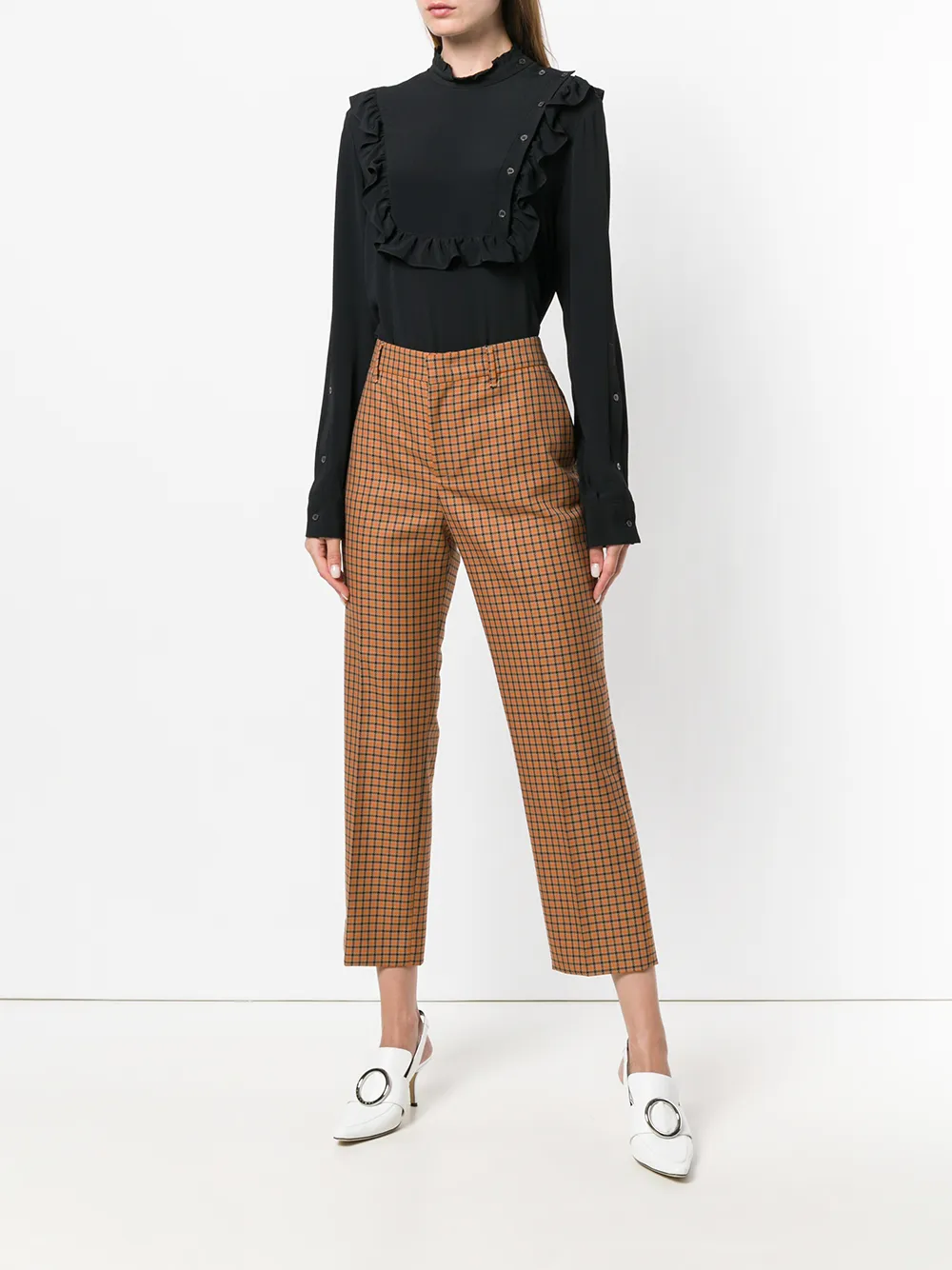 Nº21 blouse met ruches - Zwart