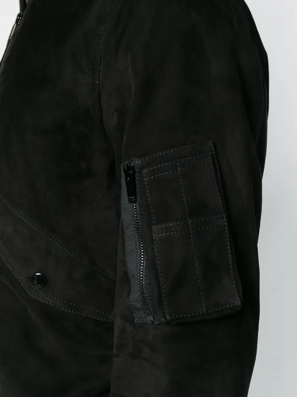 saint laurent suede bomber jacket