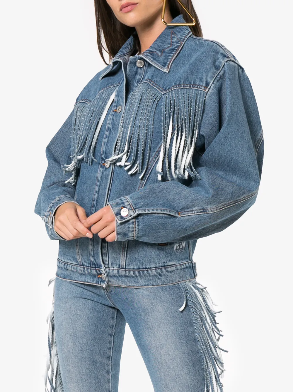msgm fringe jeans
