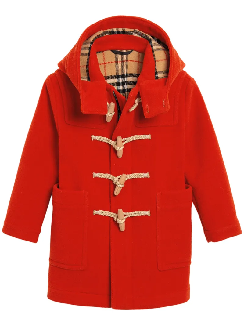 Burberry Kids дафлкот с отделкой в клетку
