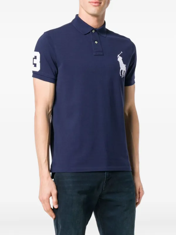 Polo Ralph Lauren logo-print Polo Shirt Blue FARFETCH IN