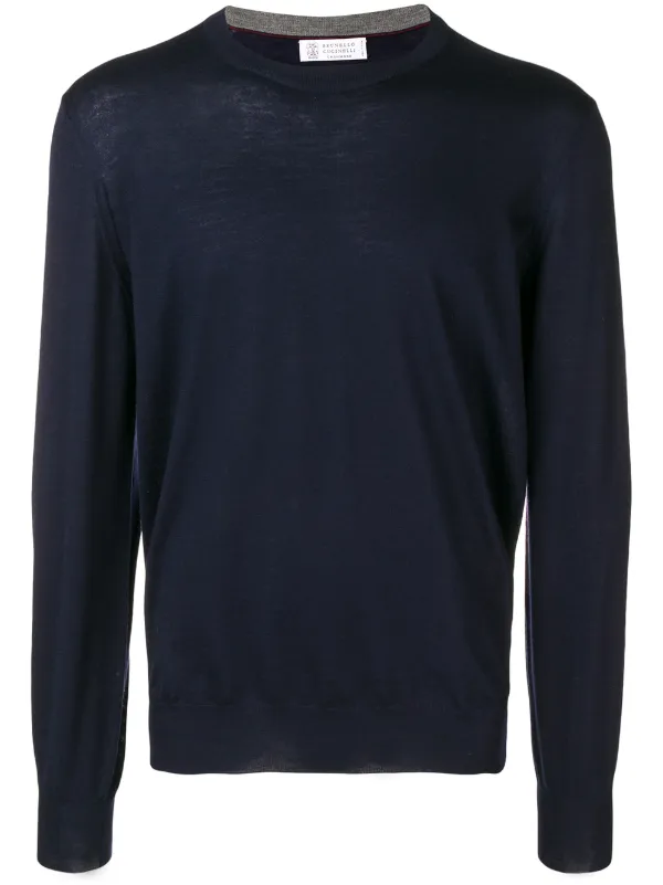 Brunello Cucinelli blue crew neck 