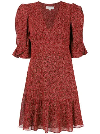 Michael Michael Kors Flared V Neck Dress 181 Shop Aw18 Online Fast Delivery Price
