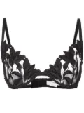 Fleur Du Mal Lily Lace Plunge Demi bra - Black