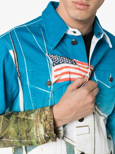 calvin klein american flag jacket