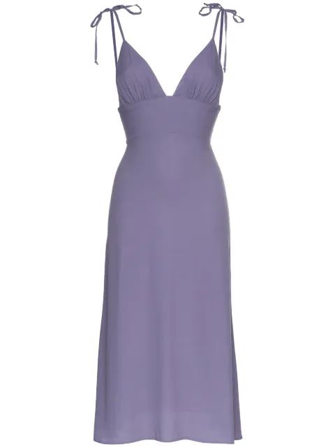 purple reformation dress
