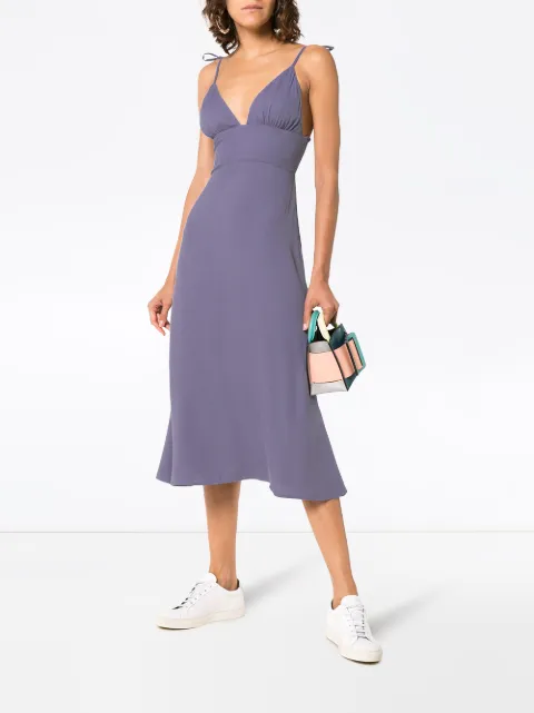 purple reformation dress