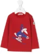 الصورة 1 من Moncler Kids التزحلق الطيور طباعة تي شيرت