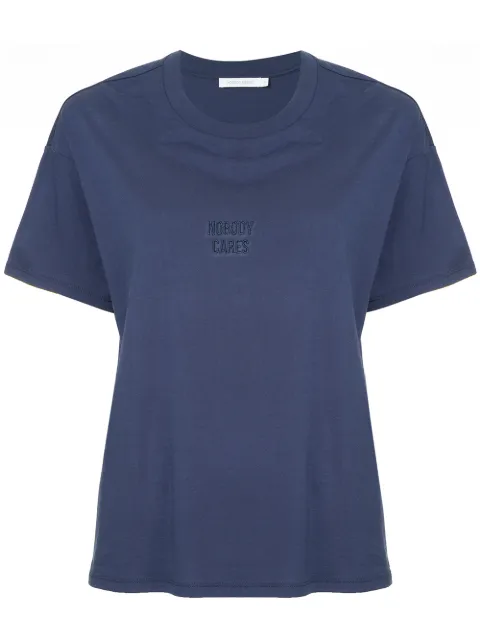 Click to view more detailed imagery on our partner's website Nobody Denim Nobody Cares Embroidered T-shirt - Blue