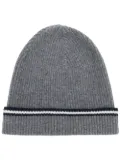 Bally Bally stripe beanie - Grey