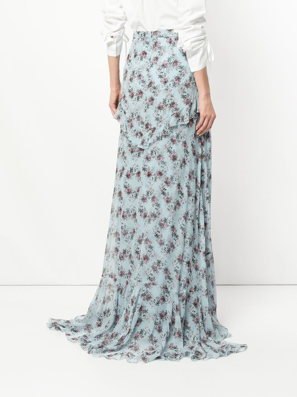 фото Erdem floral flared maxi skirt