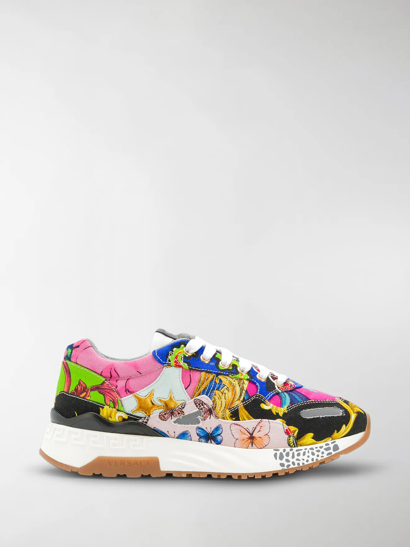 Versace multi pattern achilles sneakers clearance
