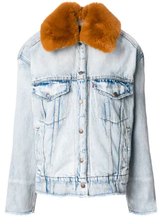 levi's zip up denim jacket