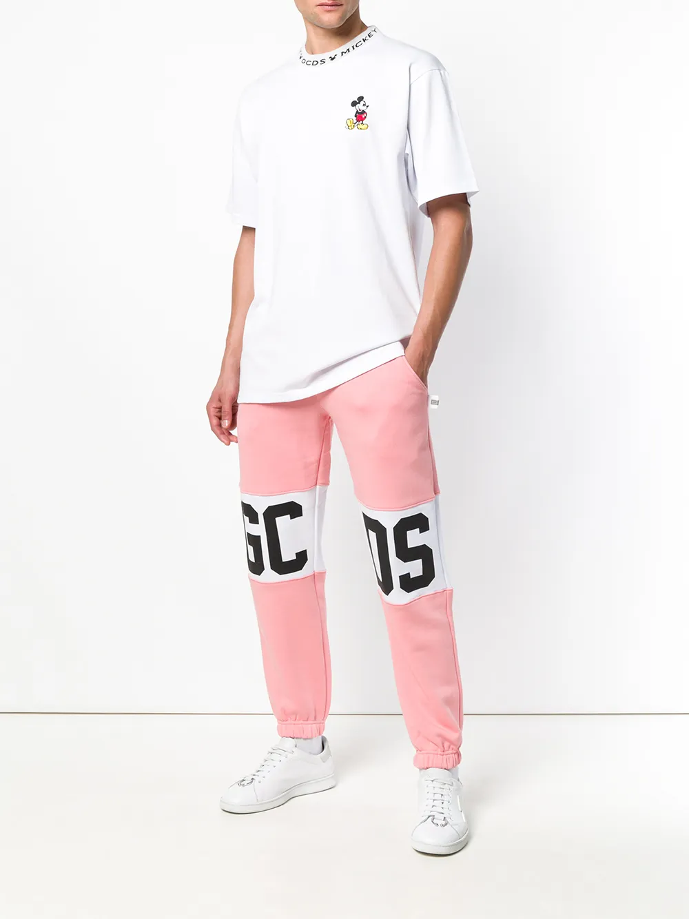 Gcds joggingbroek met logo-strip - Roze