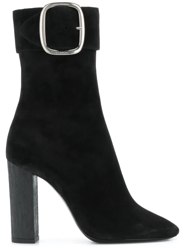 saint laurent joplin suede ankle boots