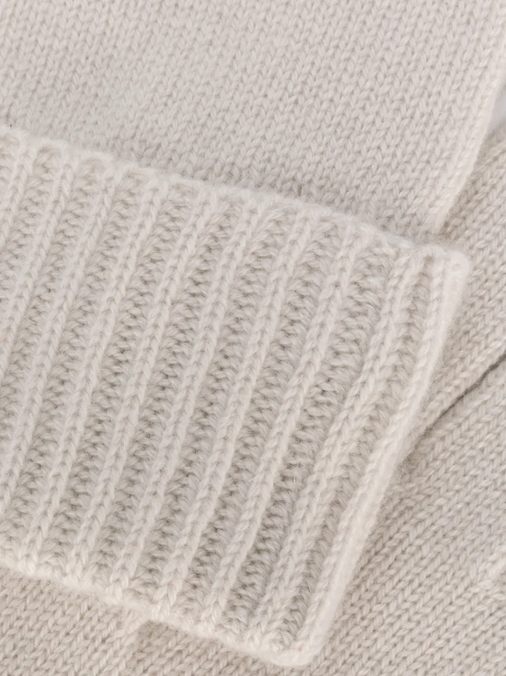 N.Peal ribbed gloves - Beige