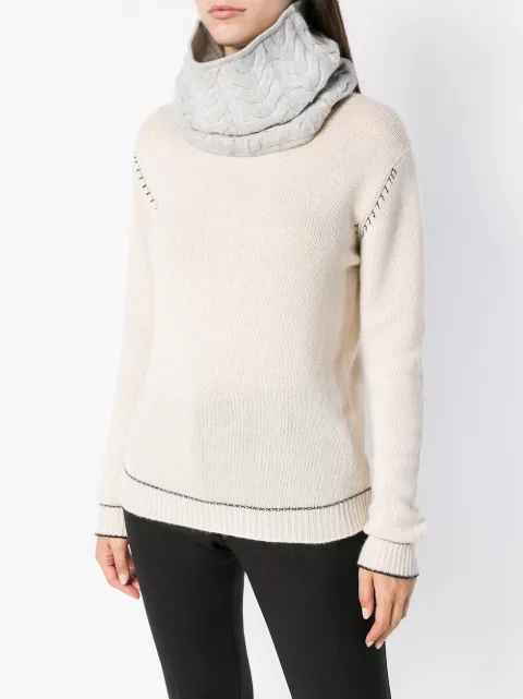 N.Peal cable knit snood NPA096C - 1
