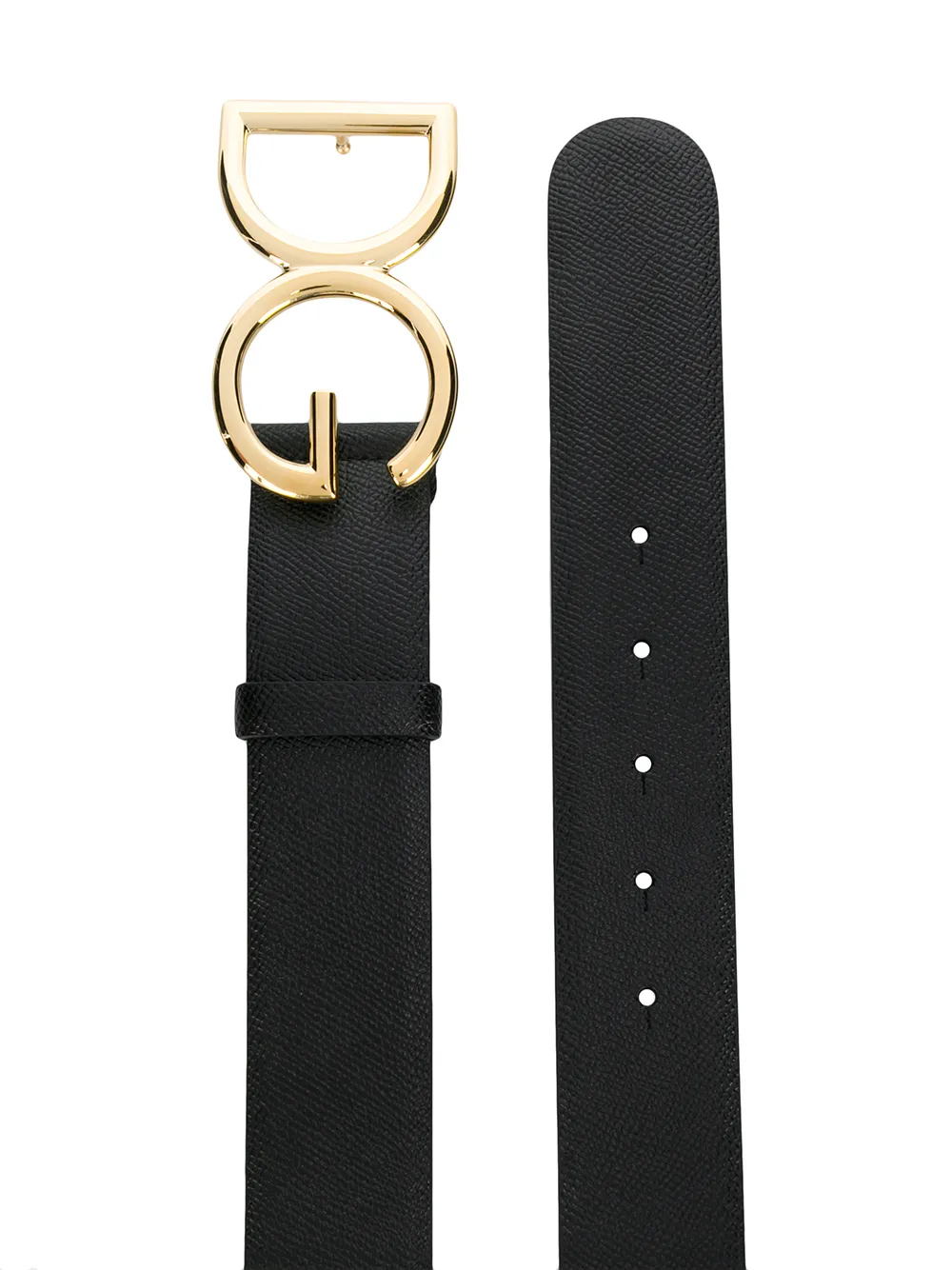 Dolce & Gabbana riem met gesp en logo - Zwart