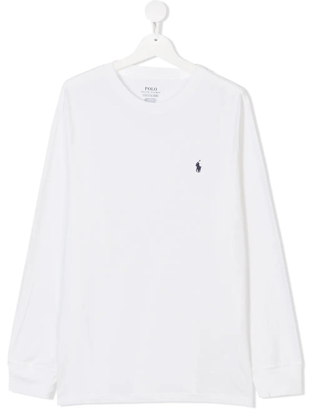 POLO RALPH LAUREN KIDS ロゴ ロングTシャツ - ホワイト POLO RALPH LAUREN KIDS ロゴ ロングTシャツ - ホワイト