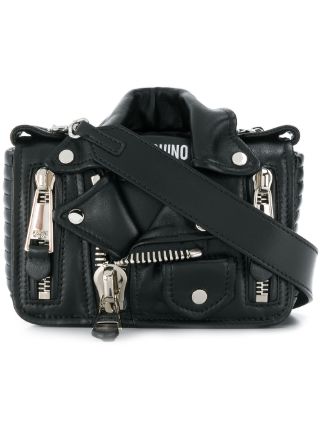 moschino small leather shoulder bag