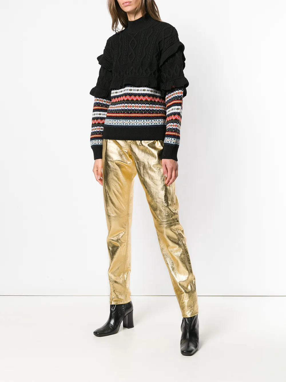 Philosophy Di Lorenzo Serafini skinny leren broek - Metallic
