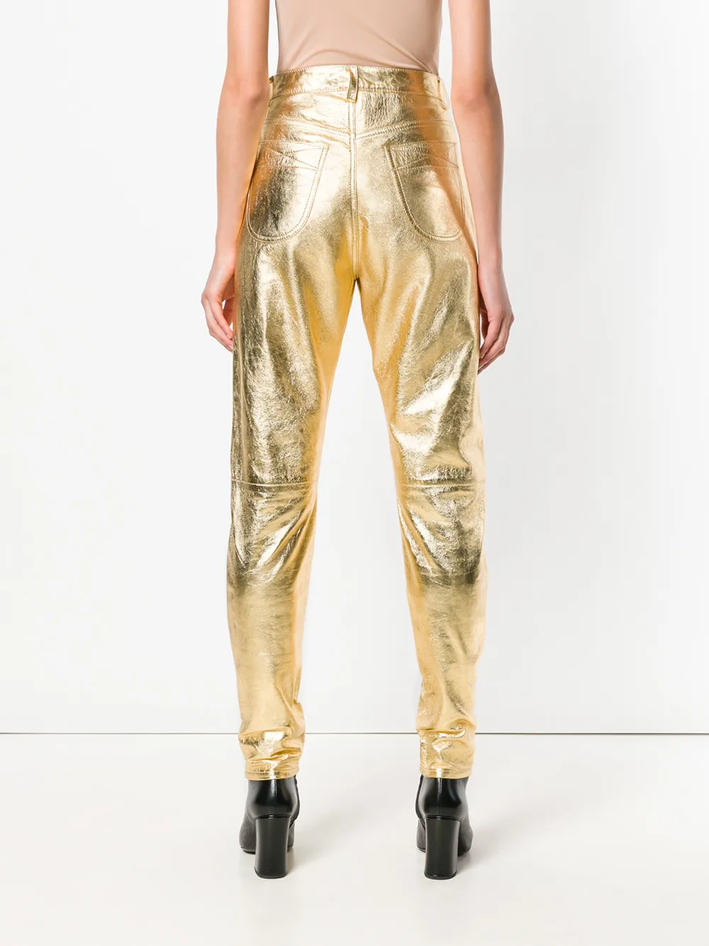 Leather Button Trousers
