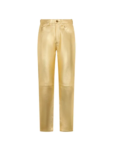 Philosophy Di Lorenzo Serafini metallic leather trousers