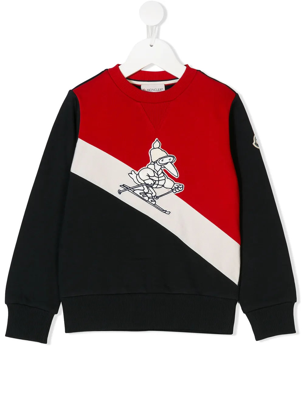 Moncler Kids diagonal stripe sweatshirt Moncler Kids diagonal stripe sweatshirt