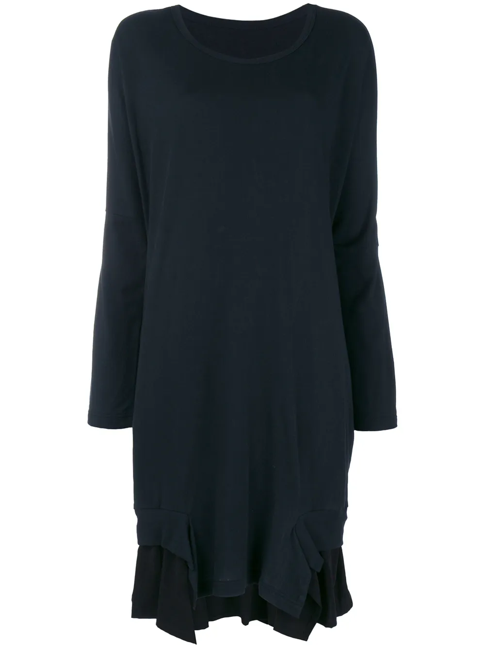 

Y's layered ruffle hem sweater dress - Black