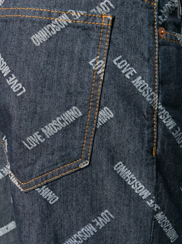 moschino print jeans