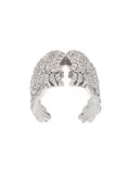 Monan 18kt white gold and diamond wing cocktail ring - Metallic