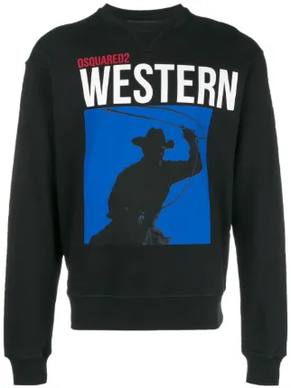 Dsquared2 western sweatshirt Clearance