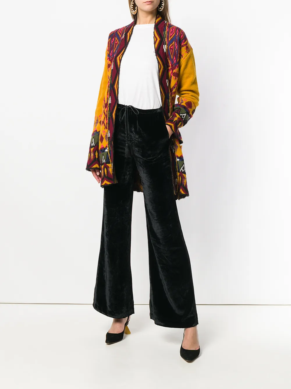 ETRO broek met wijde pijpen - Zwart