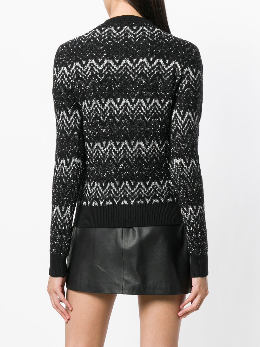 свитер вязки интарсия с люрексом Yves Saint Laurent 1313771876