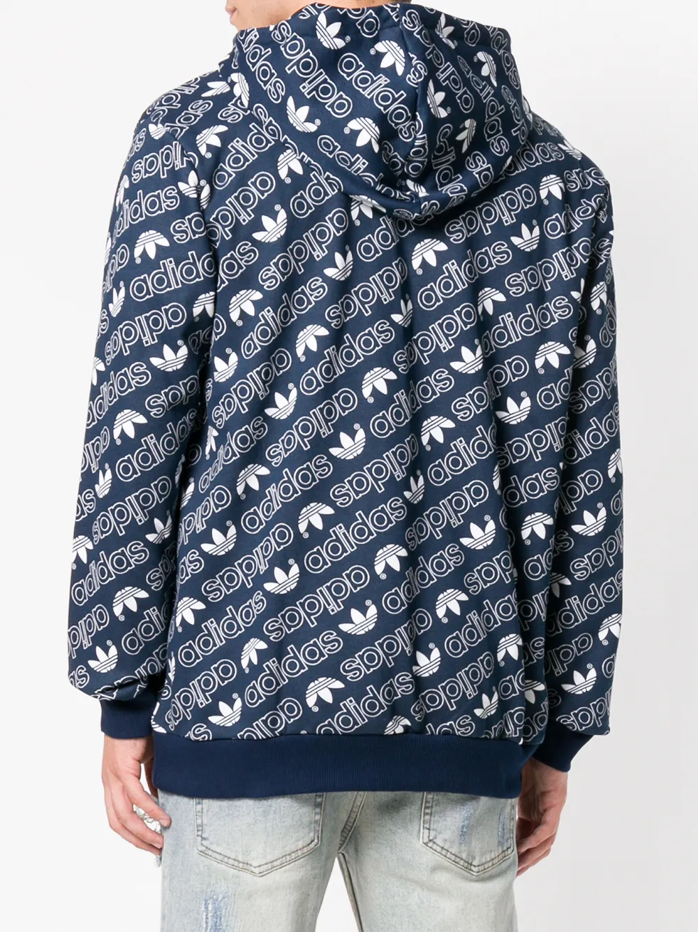 adidas hoodie met rits Blauw