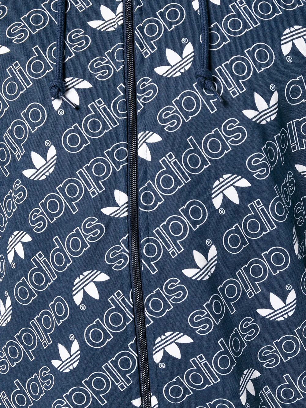 adidas hoodie met rits Blauw