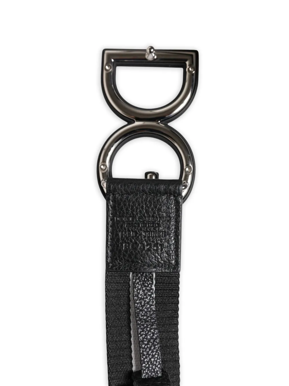 Dolce & Gabbana zwarte en rode #DG Millennials gespriem met logo